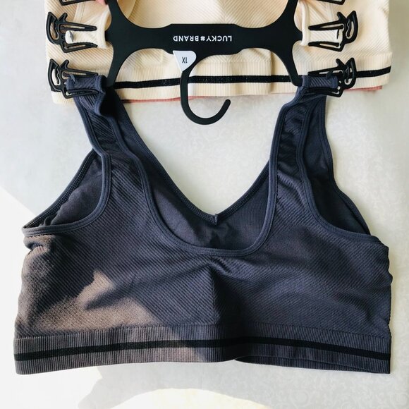 LUCKY BRAND Women's Full Figure Ribbed Comfort Bra 3-Pack NEW Size : 1XL - Picture 5 of 8